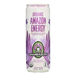 Sambazon Organic Amazon Energy Drink - Low Calorie - Case of 12 - 12 fl oz