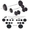 vidaXL Workout Bench with Weight Rack; Barbell and Dumbbell Set198.4 lb