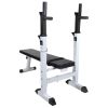 vidaXL Workout Bench with Weight Rack; Barbell and Dumbbell Set198.4 lb