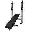 vidaXL Workout Bench with Weight Rack; Barbell and Dumbbell Set198.4 lb