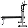 vidaXL Workout Bench with Weight Rack; Barbell and Dumbbell Set198.4 lb