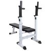 vidaXL Workout Bench with Weight Rack; Barbell and Dumbbell Set 264.6 lb