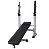 vidaXL Workout Bench with Weight Rack; Barbell and Dumbbell Set 264.6 lb