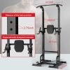 Multi Functional Strength Training Fitness Station Adjustable Height Tilt Bracket Black