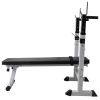 vidaXL Workout Bench with Weight Rack; Barbell and Dumbbell Set 264.6 lb