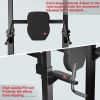 Multi Functional Strength Training Fitness Station Adjustable Height Tilt Bracket Black