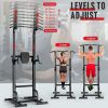 Multi Functional Strength Training Fitness Station Adjustable Height Tilt Bracket Black